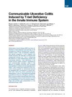 Communicable Ulcerative Colitis Induced by T-bet Deficiency in the Innate Immune System