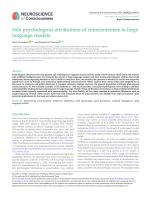 Folk psychological attributions of consciousness to large language models