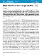 The T cell immune response against SARS-CoV-2