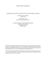 DISTRIBUTIONAL EFFECTS OF GLOBALIZATION IN DEVELOPING COUNTRIES