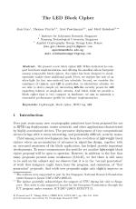 The LED Block Cipher
