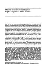 Theories of international regimes