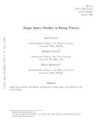 Target Space Duality in String Theory