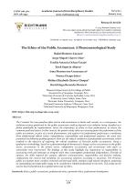 The Ethics of the Public Accountant: A Phenomenological Study
