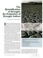 The Quantification of Drought: An Evaluation of Drought Indices