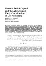 Internal Social Capital and the Attraction of Early Contributions in Crowdfunding