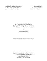 A Translation Approach to Portable Ontology Specifications