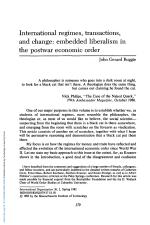 International regimes, transactions, and change: embedded liberalism in the postwar economic order