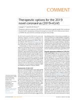 Therapeutic options for the 2019 novel coronavirus (2019-nCoV)