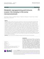 Metabolic reprogramming and immune evasion: the interplay in the tumor microenvironment