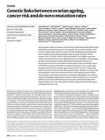 Genetic links between ovarian ageing, cancer risk and de novo mutation rates