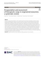 Encapsulation and assessment of therapeutic cargo in engineered exosomes: a systematic review