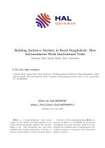Building Inclusive Markets in Rural Bangladesh: How Intermediaries Work Institutional Voids