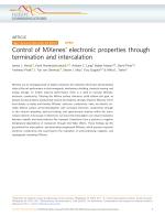 Control of MXenes' electronic properties through termination and intercalation