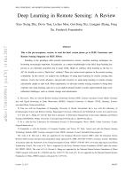 Deep Learning in Remote Sensing: A Review