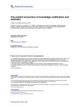 The explicit economics of knowledge codification and tacitness