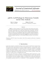 poLCA: An R Package for Polytomous Variable Latent Class Analysis