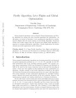 Firefly Algorithm, Lévy Flights and Global Optimization