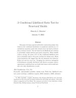 A Conditional Likelihood Ratio Test for Structural Models