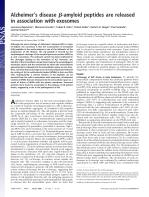 Alzheimer’s disease β-amyloid peptides are released in association with exosomes