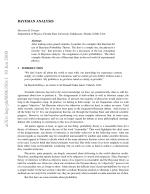 BAYESIAN ANALYSIS