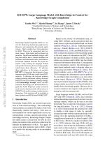 KICGPT: Large Language Model with Knowledge in Context for Knowledge Graph Completion