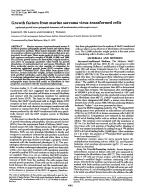 Growth factors from murine sarcoma virus-transformed cells (epidermal growth factor/polypeptide hormones/cell transformation/radioreceptor assays)