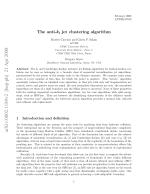 The anti-kt jet clustering algorithm