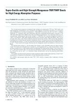 Supra-Ductile and High-Strength Manganese-TRIP/TWIP Steels for High Energy Absorption Purposes