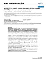 A standard curve based method for relative real time PCR data processing
