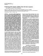 Predicting DNA duplex stability from the base sequence (nearest-neighbor interactions/DNA structure/thermodynamics)