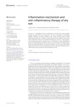 Inflammation mechanism and anti-inflammatory therapy of dry eye