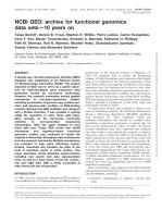 NCBI GEO: archive for functional genomics data sets—10 years on