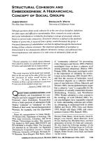 STRUCTURAL COHESION AND EMBEDDEDNESS: A HIERARCHICAL CONCEPT OF SOCIAL GROUPS
