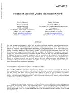 The Role of Education Quality in Economic Growth