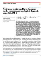Pre-trained multimodal large language model enhances dermatological diagnosis using SkinGPT-4