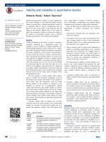 Validity and reliability in quantitative studies