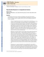 Reproducible Research in Computational Science