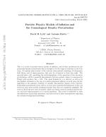 Particle Physics Models of Inflation and the Cosmological Density Perturbation