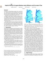 Implicit Fairing of Irregular Meshes using Diffusion and Curvature Flow