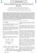 Software Defined Networks: The New Norm for Networks