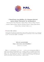 Closed-loop recyclability of a biomass-derived epoxy-amine thermoset by methanolysis