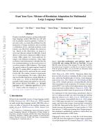 Feast Your Eyes: Mixture-of-Resolution Adaptation for Multimodal Large Language Models