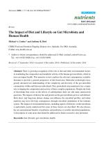 The Impact of Diet and Lifestyle on Gut Microbiota and Human Health