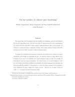 On the stability of collusive price leadership