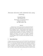 Intrusion detection with unlabeled data using clustering
