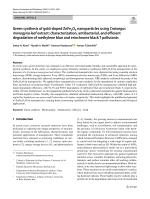 Green synthesis of gold-doped ZnFe2O4 nanoparticles using Crataegus monogyna leaf extract: characterization, antibacterial, and efficient degradation of methylene blue and eriochrome black T pollutants