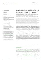 Role of boron and its interaction with other elements in plants