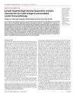 Lymph-targeted high-density lipoprotein-mimetic nanovaccine for multi-antigenic personalized cancer immunotherapy
