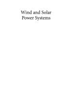 Wind and Solar Power Systems Design, Analysis, and Operation